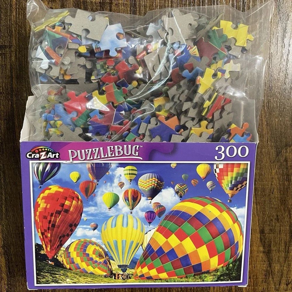 2 Puzzles Balloons Farm Hands Dogs Apples 300 Pc Jigsaw Cra Z Art New Puzzlebug